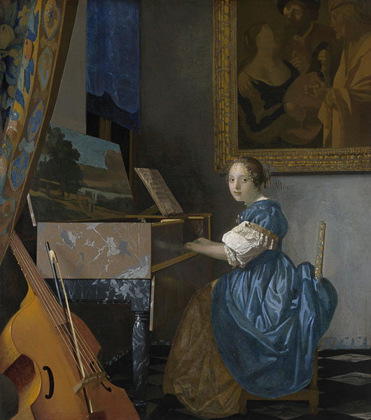 Young Lady Seated at Virginal from Johannes Vermeer