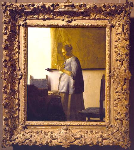 Woman Reading a Letter from Johannes Vermeer