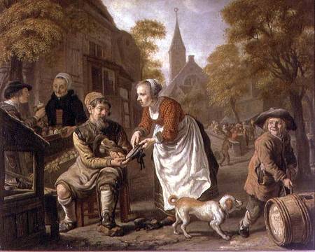 A Village Scene with a Cobbler from Jan Victors