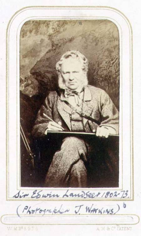 Portrait of Sir Edwin Landseer (1802-73) (albumen print) from J.C. Watkins