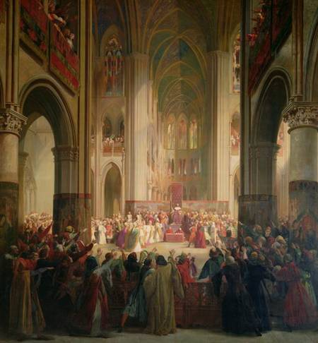 Estates General of Paris Meeting in Notre-Dame after the Death of Charles IV (1295-1328), 1st Februa from Jean Alaux