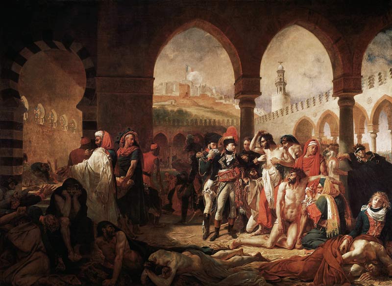 Campaign (Expedition) of Egypt (1798-1801) Napoleon Bonaparte Visiting the Pestiferes of Jaffa from Jean-Antoine Gros