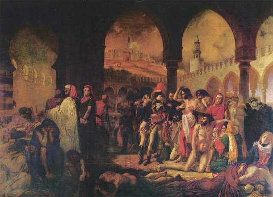 Bonaparte Visiting the Plague Stricken at Jaffa from Jean-Antoine Gros
