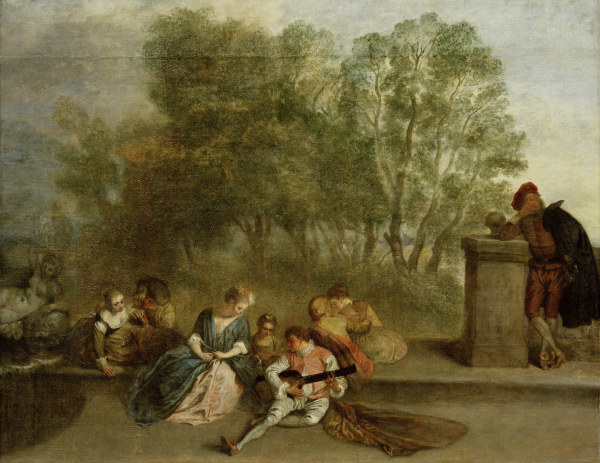 A.Watteau, Belustigung im Freien from Jean-Antoine Watteau