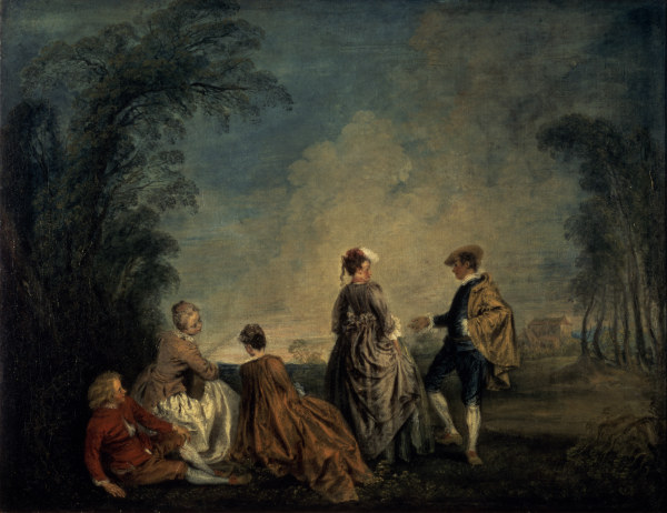 A.Watteau, Der verwirrende Antrag from Jean-Antoine Watteau