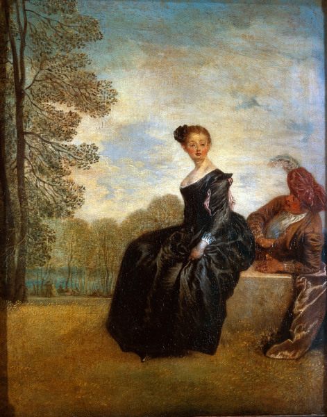 Watteau / Pouting Woman (Moody Woman) from Jean-Antoine Watteau