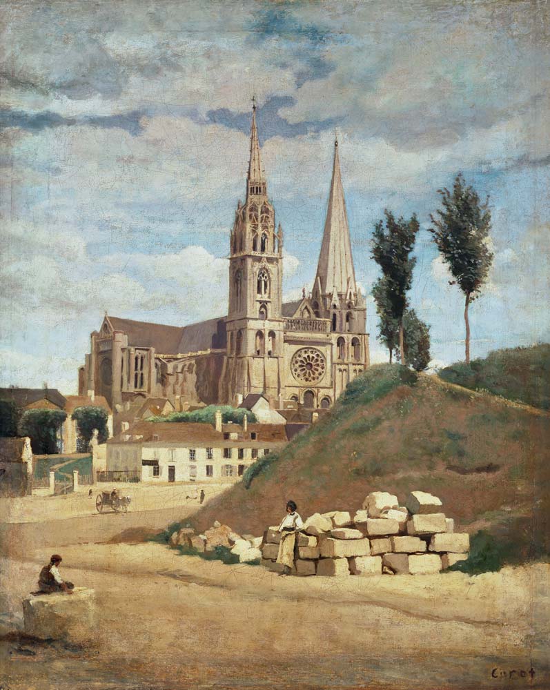 The Cathedral of Chartres from Jean-Baptiste-Camille Corot