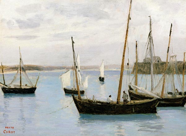 Granville, Fishing Boats from Jean-Baptiste-Camille Corot