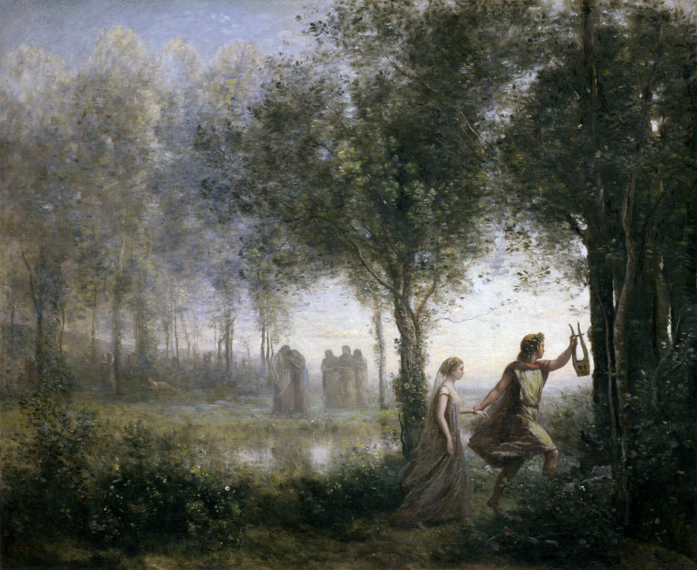 Orpheus Leading Eurydice from the Underworld from Jean-Baptiste-Camille Corot