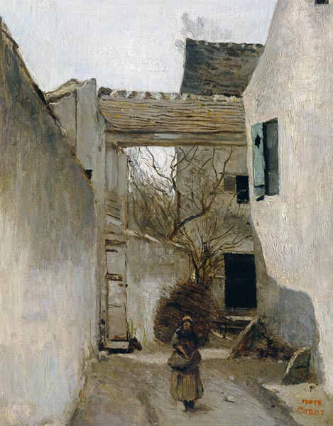 Ecouen, Corner of the Village from Jean-Baptiste-Camille Corot
