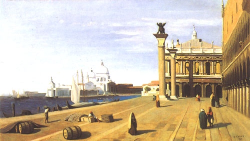 Riva degli Schiavoni, Venice from Jean-Baptiste-Camille Corot