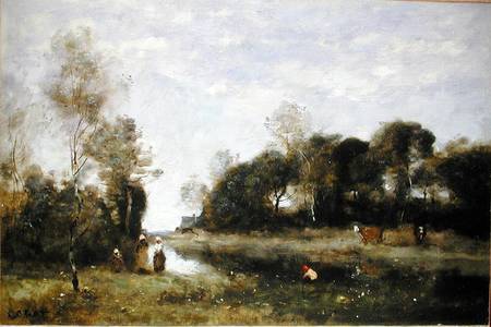 Souvenir of the Bresle at Incheville from Jean-Baptiste-Camille Corot