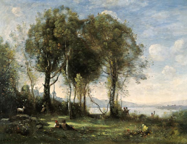 The Goatherds of Castel Gandolfo from Jean-Baptiste-Camille Corot