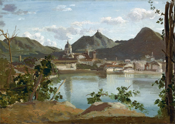 The Town and Lake Como from Jean-Baptiste-Camille Corot