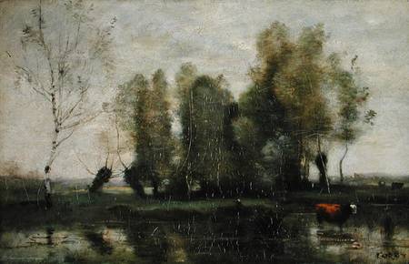 Trees in a Marshy Landscape from Jean-Baptiste-Camille Corot
