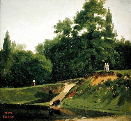 Villa d'Avray - Banks of the Stream near the Corot Property from Jean-Baptiste-Camille Corot
