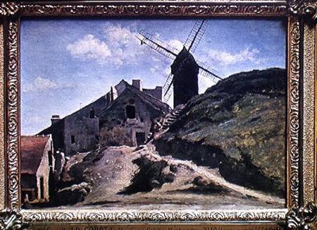 A Windmill at Montmartre from Jean-Baptiste-Camille Corot