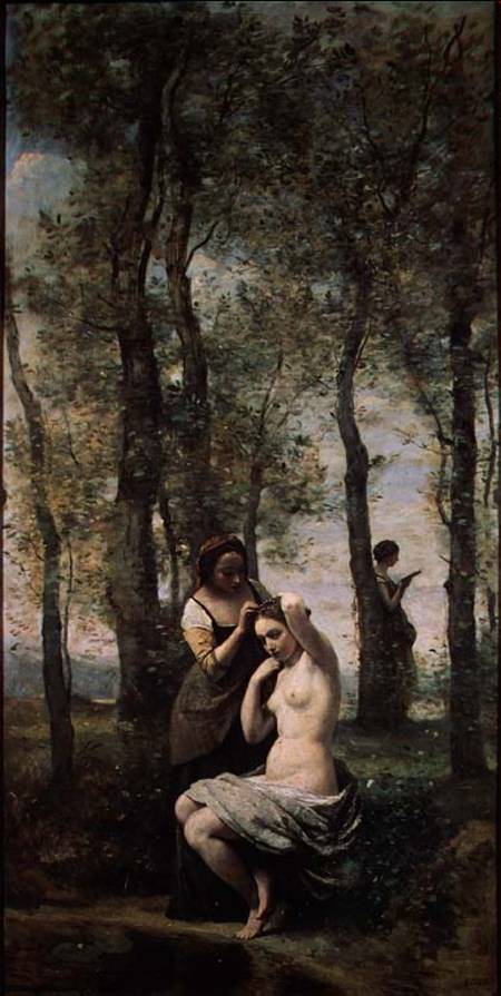 Young woman at her toilet from Jean-Baptiste-Camille Corot