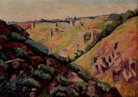The ruins of the Chateau de Crozant. from Jean-Baptiste Armand Guillaumin