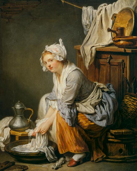 the laundress from Jean Baptiste Greuze