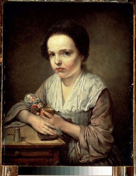 Girl with Doll from Jean Baptiste Greuze