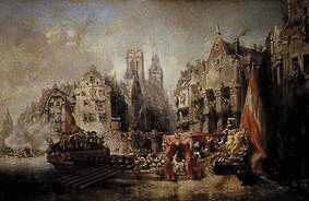 The arrival of the duke of alb in Rotterdam. from Jean-Baptiste Isabey