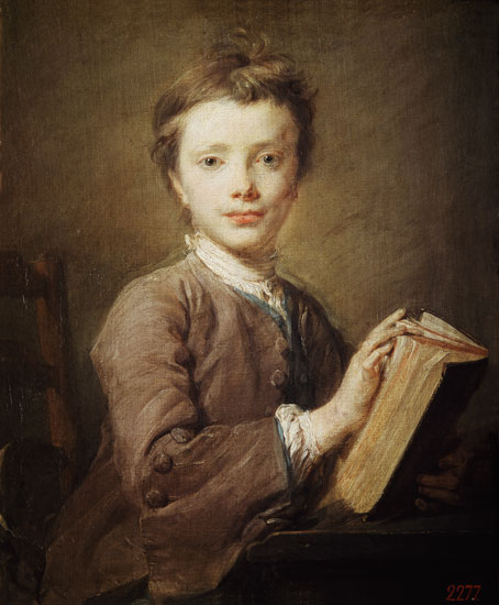 A Boy with a Book from Jean-Baptiste Perronneau