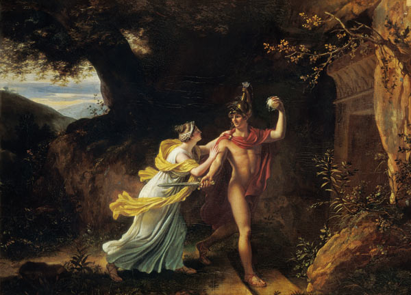 Ariadne and Theseus from Jean-Baptiste Regnault