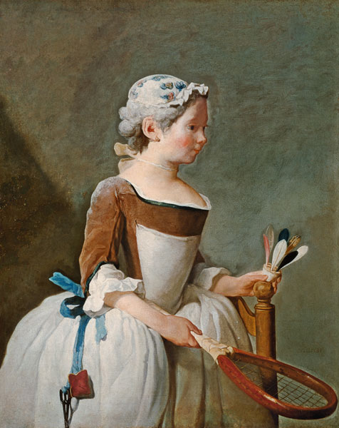 The girl with the shuttlecock from Jean-Baptiste Siméon Chardin