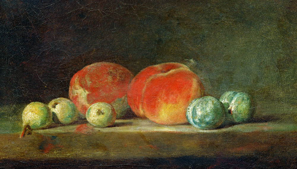 Peaches, Pears and Plums on a table from Jean-Baptiste Siméon Chardin