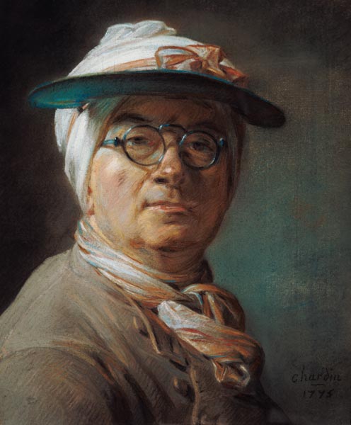 Self-portrait with glasses from Jean-Baptiste Siméon Chardin