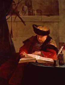 Chemist in his laboratory, Le prompter (portrait the painter Aved) from Jean-Baptiste Siméon Chardin
