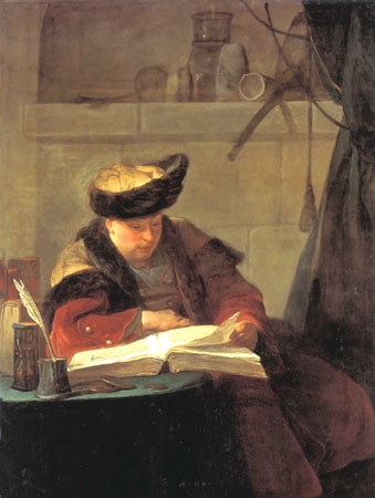 Portrait of the painter Joseph Aved from Jean-Baptiste Siméon Chardin