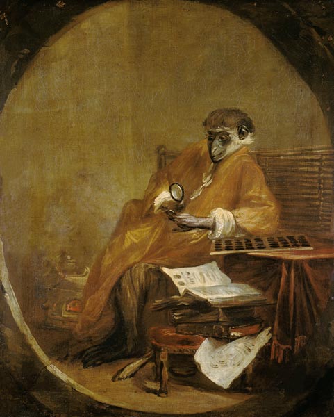 Le singe antiquaire from Jean-Baptiste Siméon Chardin