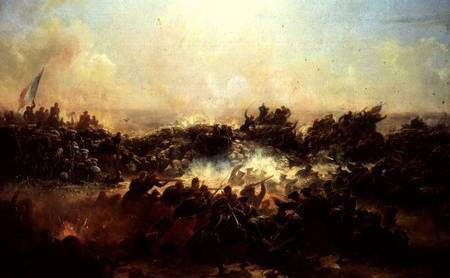 The Battle of Sebastopol, right hand section of triptych from Jean Charles Langlois