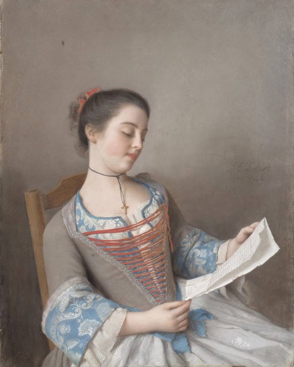 A girl reading (La liseuse) from Jean-Étienne Liotard