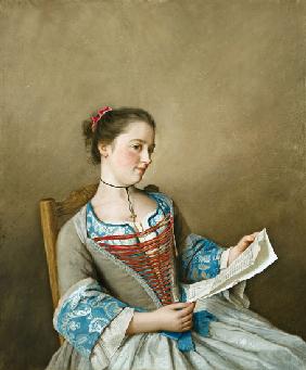 Portrait of Mlle Lavergne, the niece of the artist
