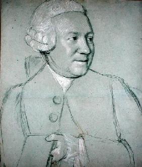 Portrait of a Man Holding a Book (black, white and red