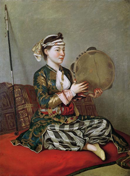 Turkish Woman with a Tambourine from Jean-Étienne Liotard