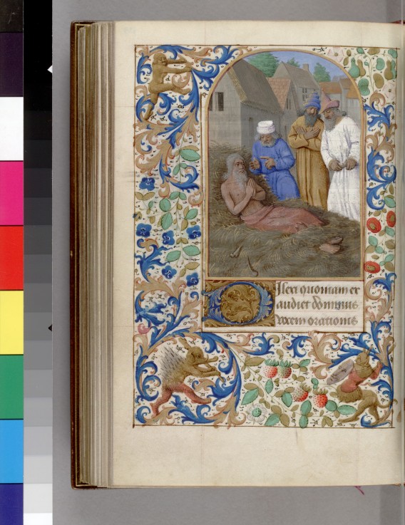 Job on the dunghill (Book of Hours) from Jean Fouquet