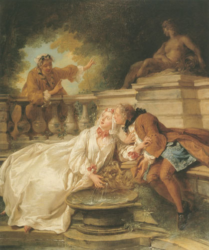 the rendezvous at the fountain or the warning from Jean François de Troy