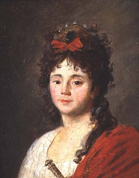 Portrait of Mademoiselle Maillard (1766-1818) as the Goddess of Reason at the Fete de l'Eglise de No from Jean Francois Garneray