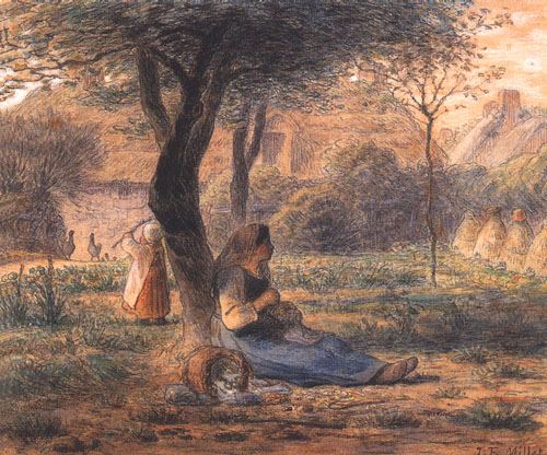In the garden from Jean-François Millet