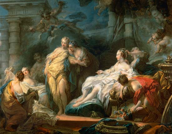 Psyche showing her sisters her gifts from Cupid from Jean Honoré Fragonard