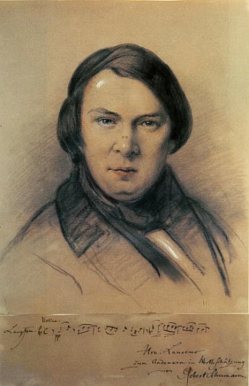 Robert Schumann (1810-56) 1853 from Jean Joseph Bonaventure Laurens