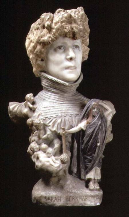Portrait Bust of Sarah Bernhardt (1844-1923) French actress from Jean-Léon Gérome
