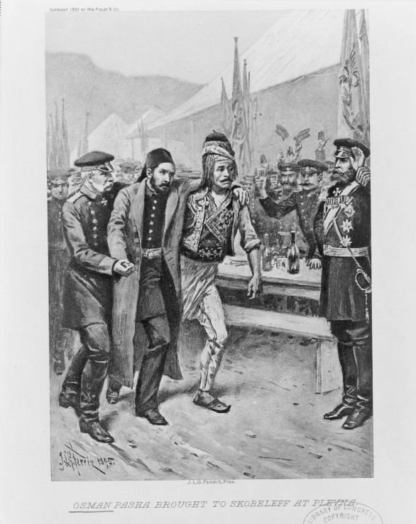 Osman Pasha brought to Skobelev at Plevna from Jean Léon Gérôme Ferris