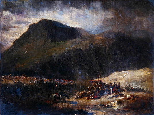 Battle at the time of the French conquest of Algeria (oil on canvas) from Jean Louis Théodore Géricault