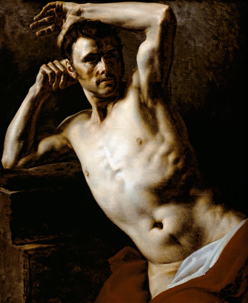 Male nude half-length from Jean Louis Théodore Géricault