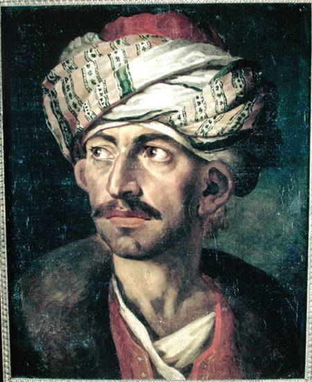Head of an Oriental or Portrait Presumed to be Mustapha from Jean Louis Théodore Géricault